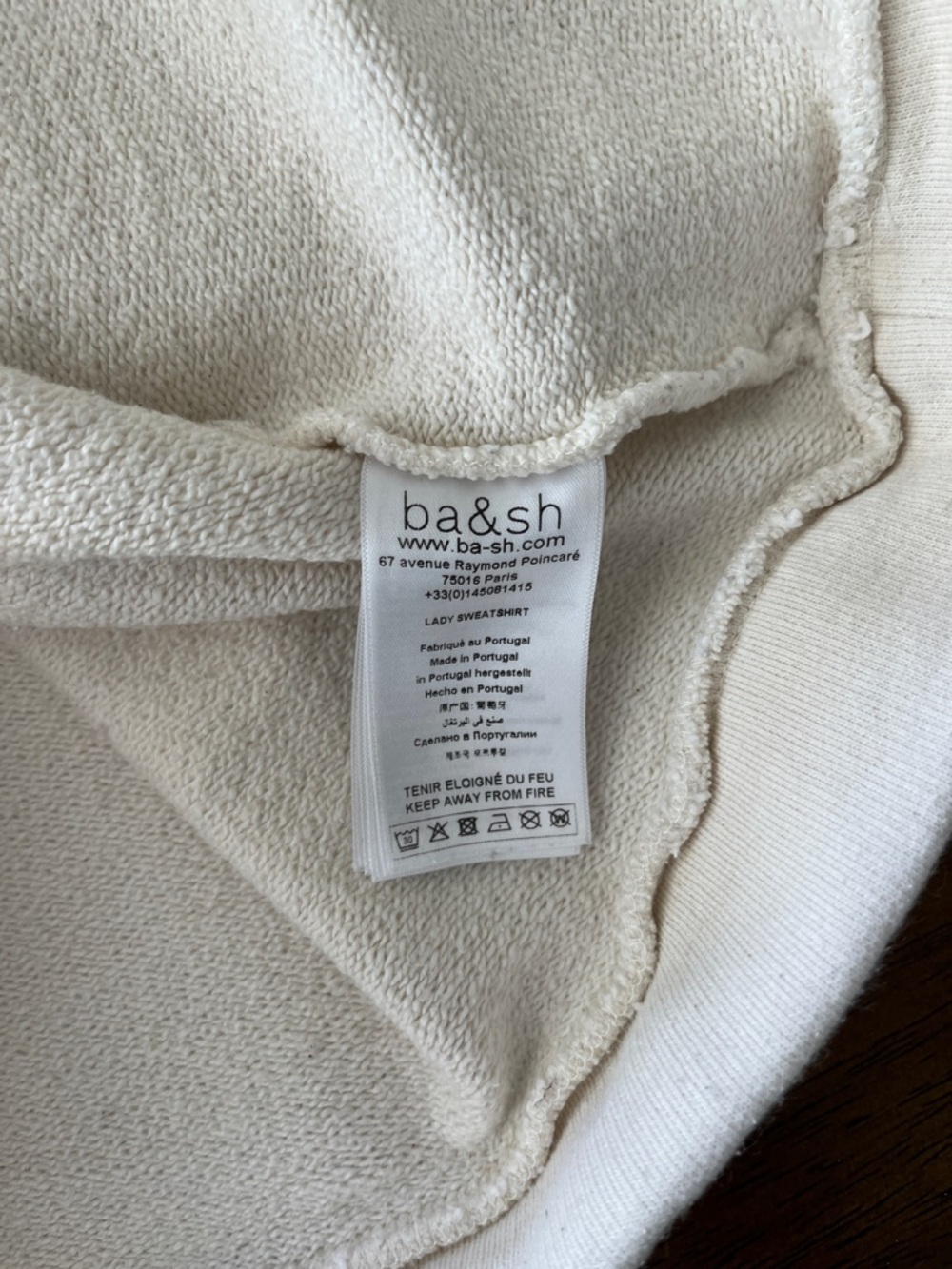 ba&sh Off-White Lee Sweatshirt - Picture 9 of 10